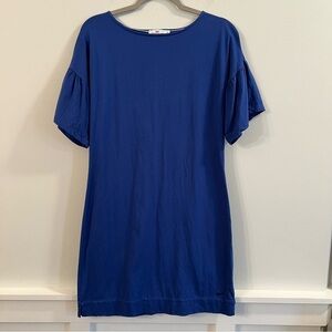 Women’s Vineyard Vines blue ruffle sleeve shift dress size small S
